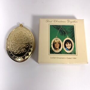 Hallmark 1984 Vintage First Christmas Together-Locket Ornament